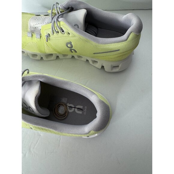 On Running Cloud 5 Sneakers Hay Frost Women's Size 37.5 US 6.5 Neon Yellow NEW - Picture 7 of 9